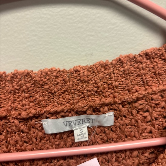 Veveret Cozy Knit Henley Sweater in Rust - Picture 3 of 6